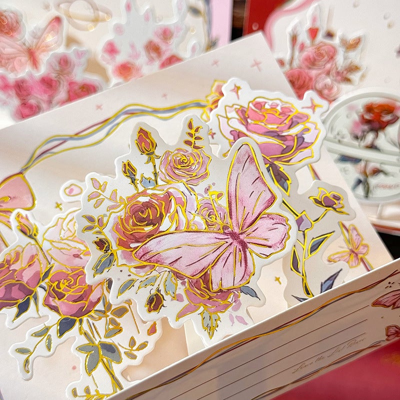 Yuezhen Zhaojun Flower Rain Return Bronzing Stereo Greeting Card Mother'S Day Father'S Day Greeting Card Envelope Advanced Sense Card - Image 4